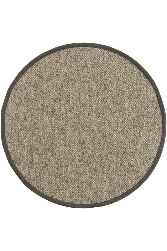 Sisalart Boston Keten Monterey Bordür Yuvarlak Sisal Halı