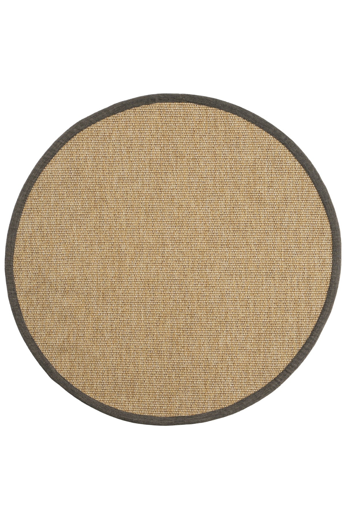 Sisalart Toronto Keten Monterey Bordür Yuvarlak Sisal Halı