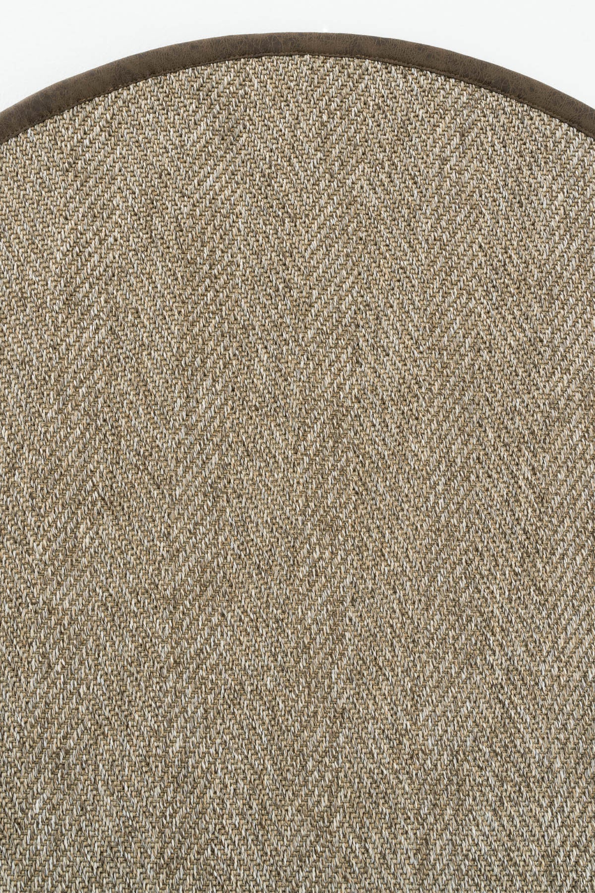 Sisalart Boston Deri Medusa Bordür Yuvarlak Sisal Halı