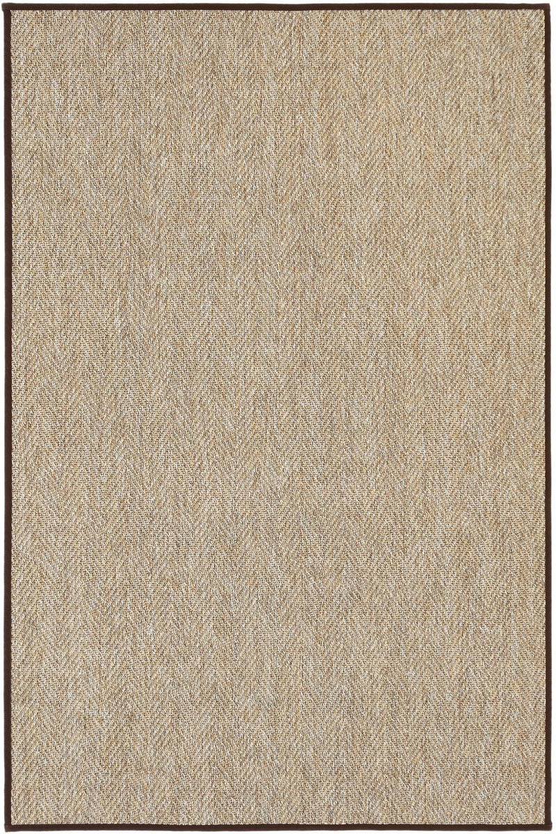 Boston Kahve Biye Bordürlü Sisal Halı | Sisalart - Sisal Halı