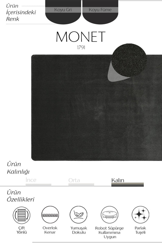 Sisalart Monet 1791 Füme Sade Halı