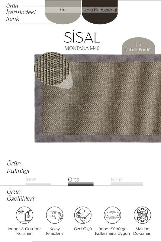 Sisalart Montana Yolluk Antre Koridor Sisal Halı