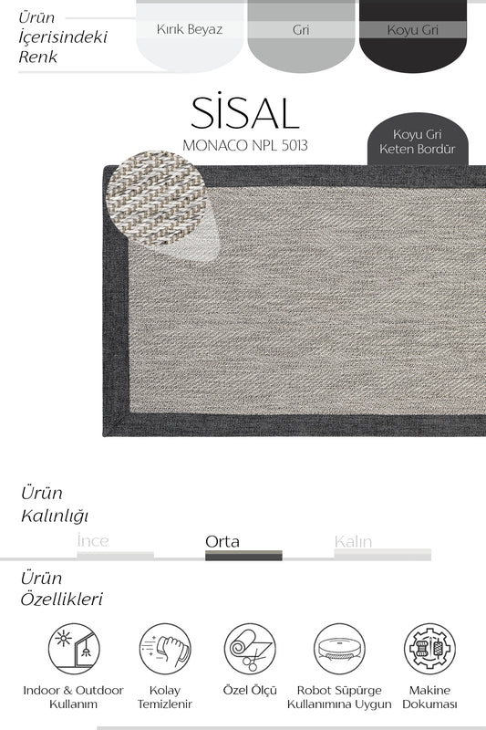 Sisalart Monaco Yolluk Antre Koridor Sisal Halı