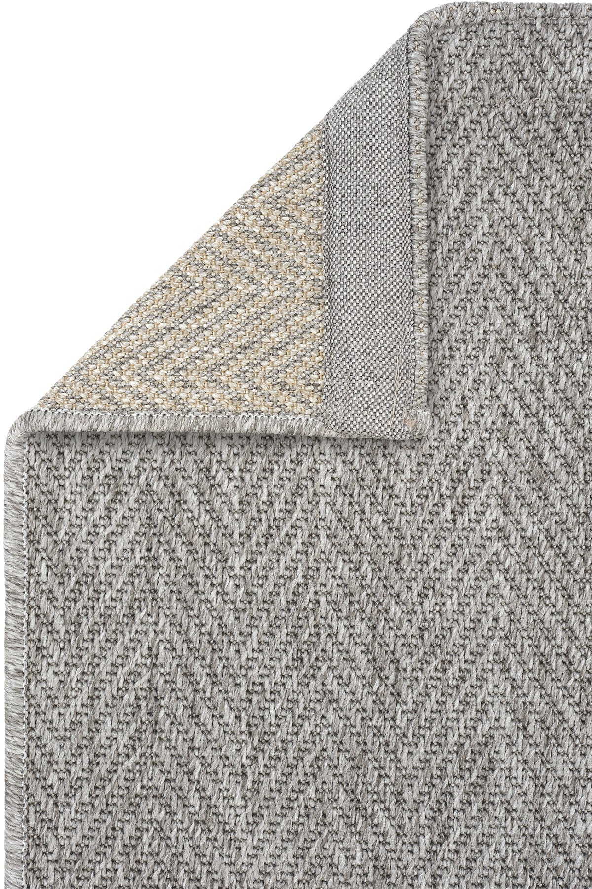 Sisalart Katlamalı Gri Basel Sisal Halı