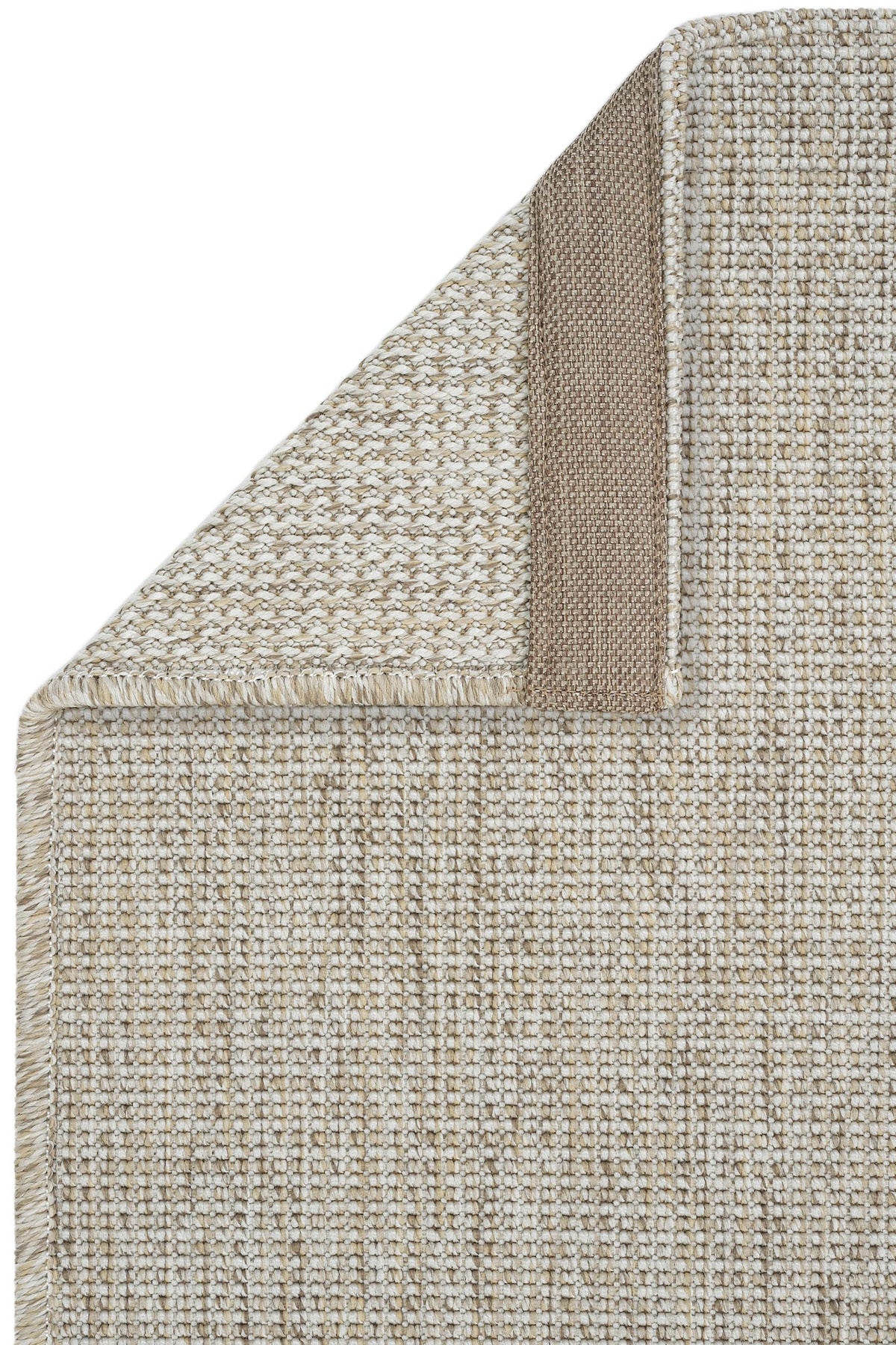 Sisalart Katlamalı Bej Roma Sisal Halı