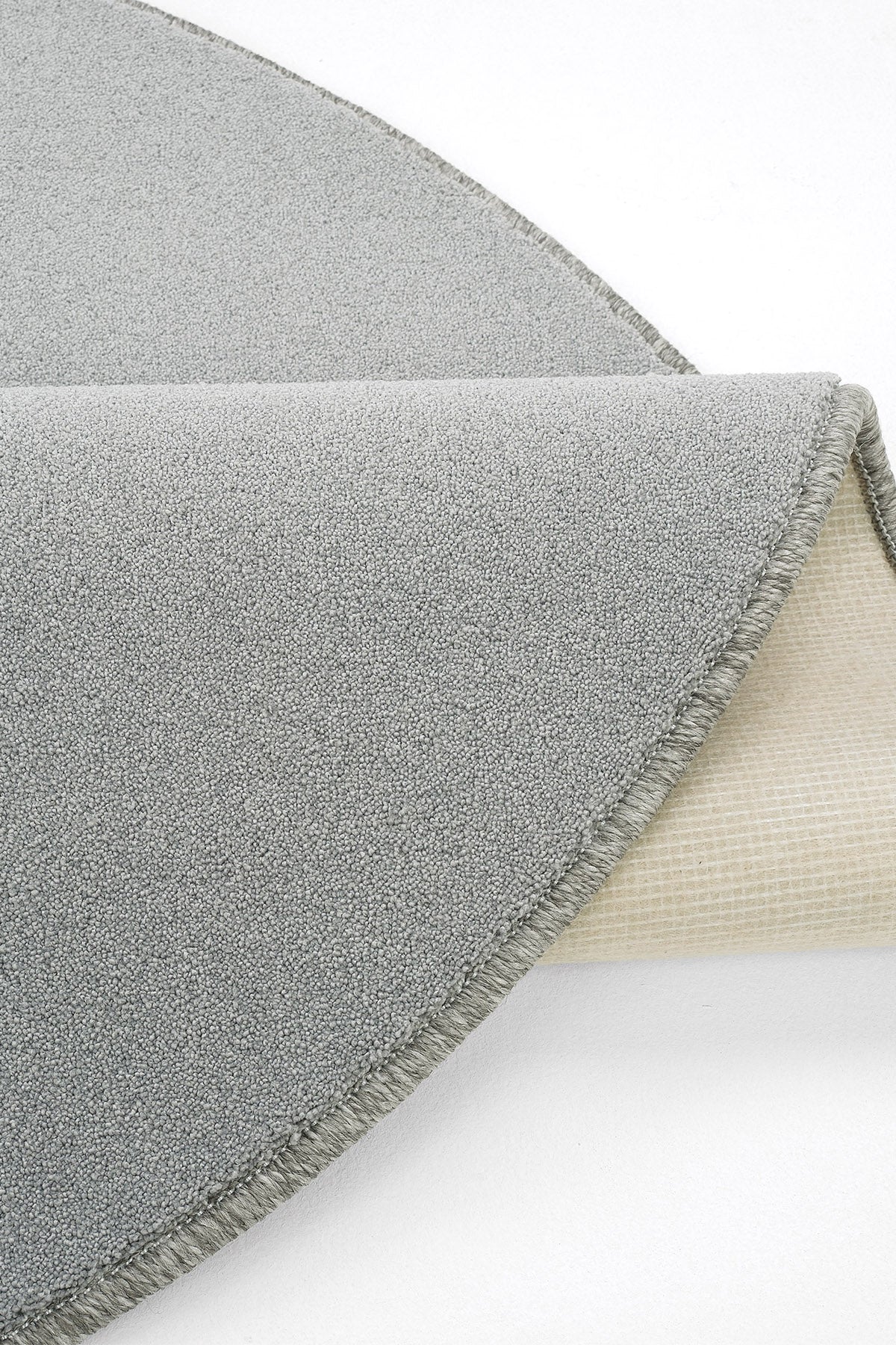 Sisalart Monet 11741 Gri Sade Yuvarlak Halı