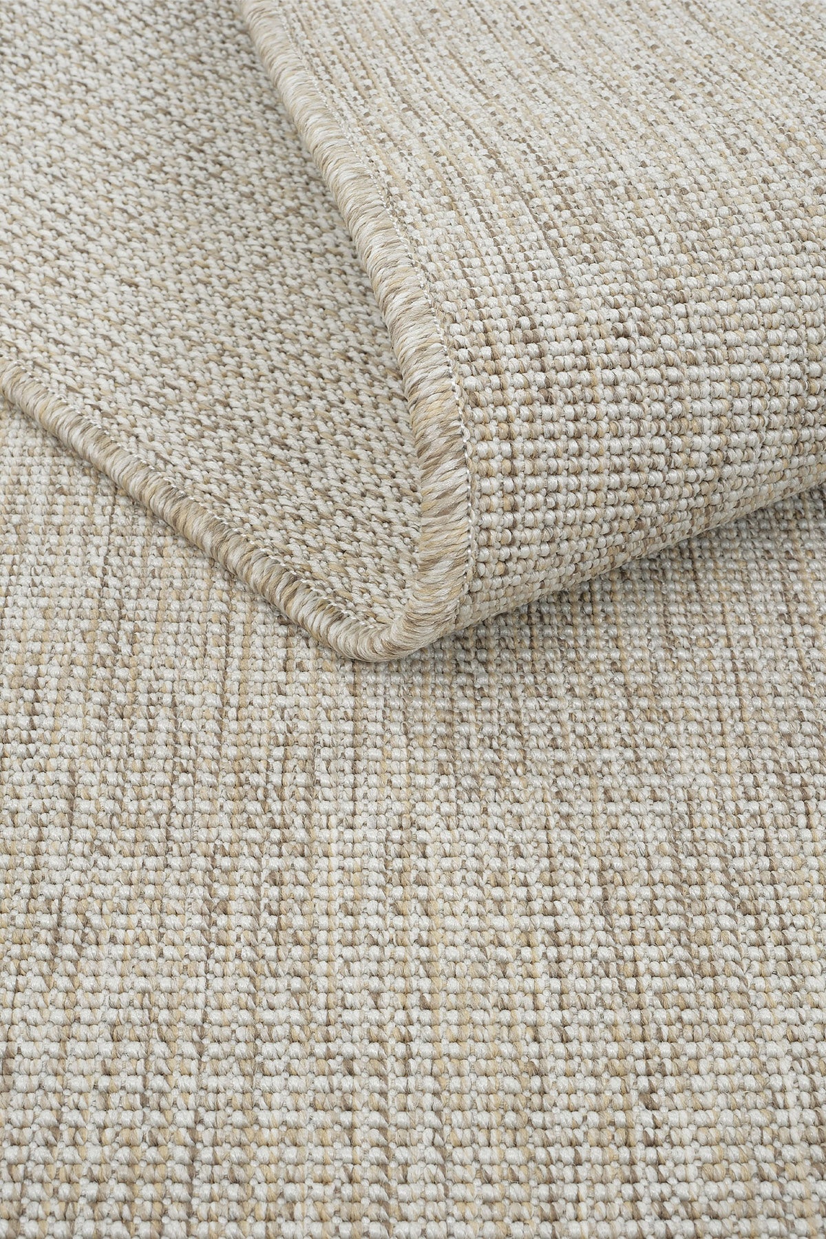 Sisalart Katlamalı Bej Roma Sisal Halı