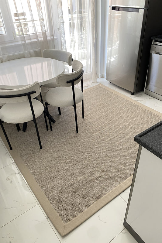Sisalart Sydney Keten Monterey Bordür Sisal Halı