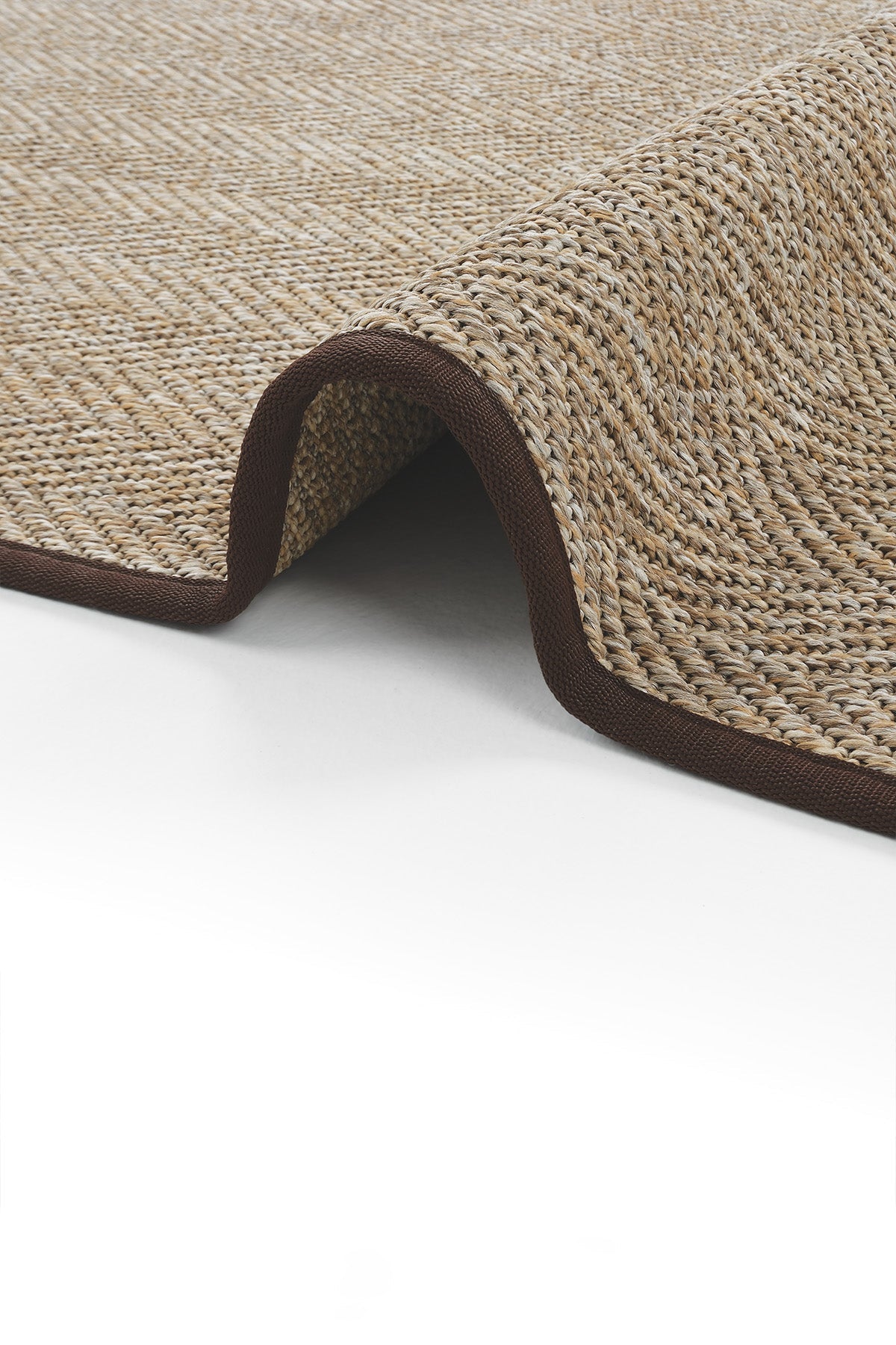 Boston Kahve Biye Bordürlü Sisal Halı | Sisalart - Sisal Halı