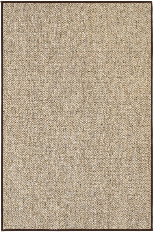 Boston Kahve Biye Bordürlü Sisal Halı | Sisalart - Sisal Halı