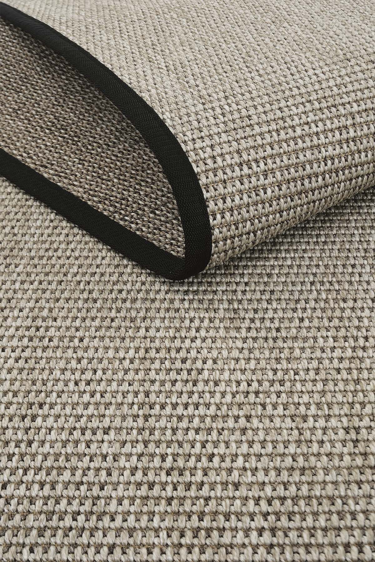 Montana Siyah Biye Bordürlü Sisal Halı | Sisalart - Sisal Halı