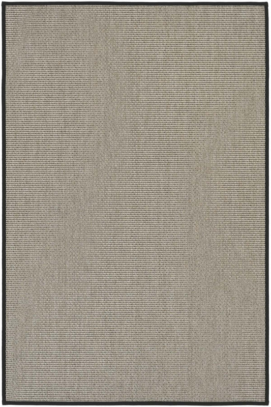 Montana Siyah Biye Bordürlü Sisal Halı | Sisalart - Sisal Halı