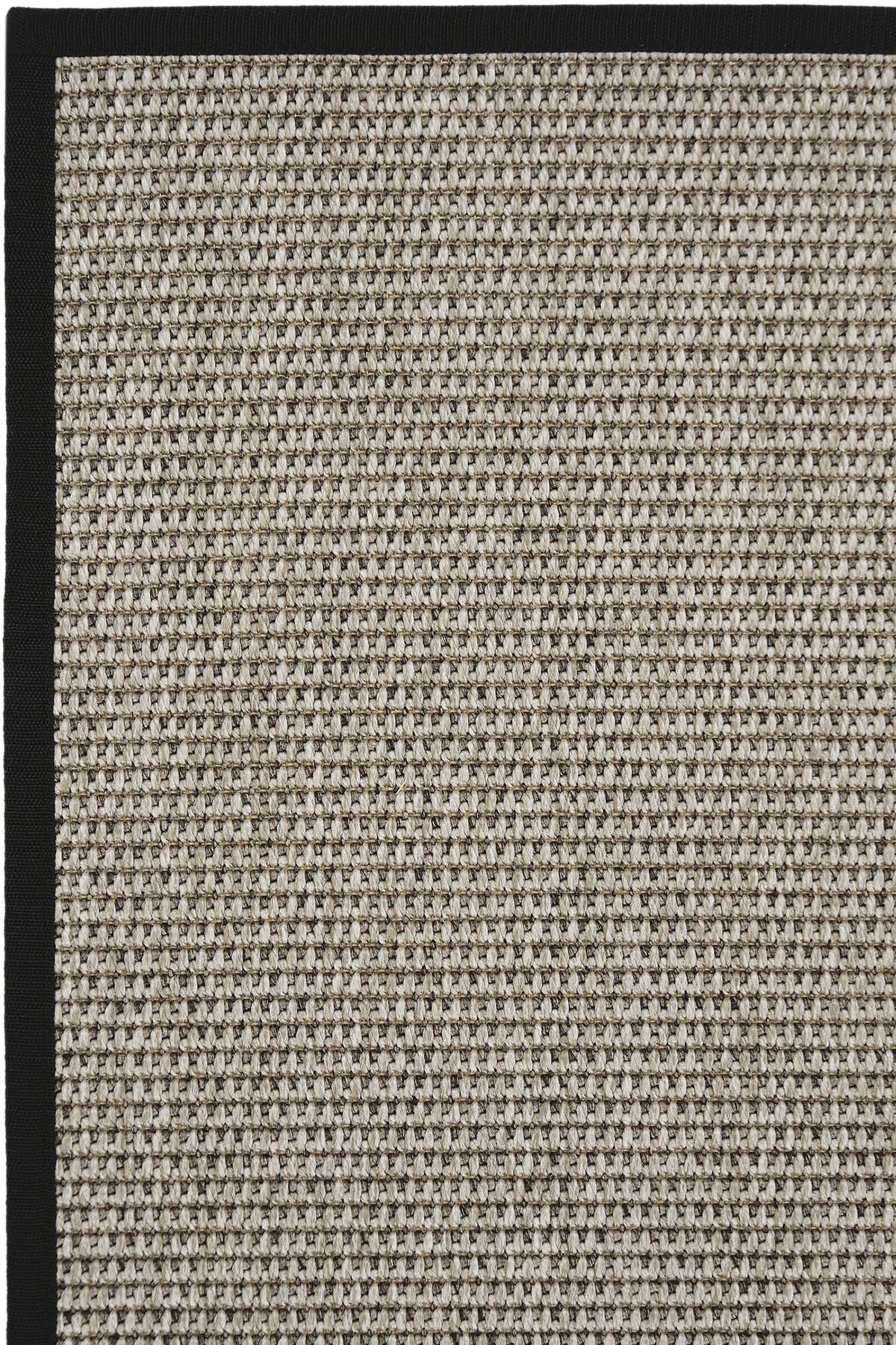 Montana Siyah Biye Bordürlü Sisal Halı | Sisalart - Sisal Halı