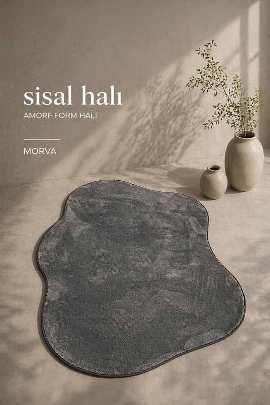 Morva Amorf Tuft Halı – Modern Özel Ölçü Yumuşak Dokulu Halı | Sisalart - Sisal Halı