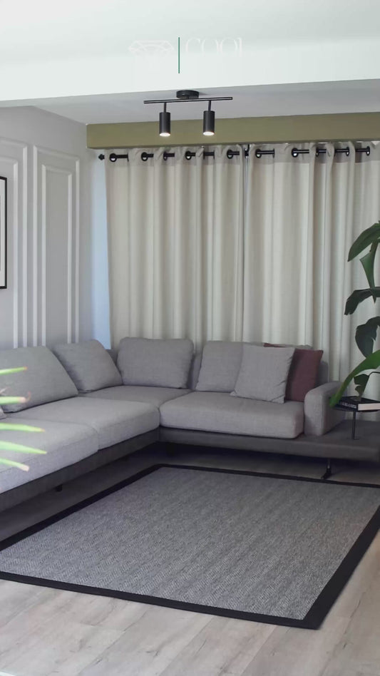 Basel Keten Bordür Sisal Halı | Sisalart