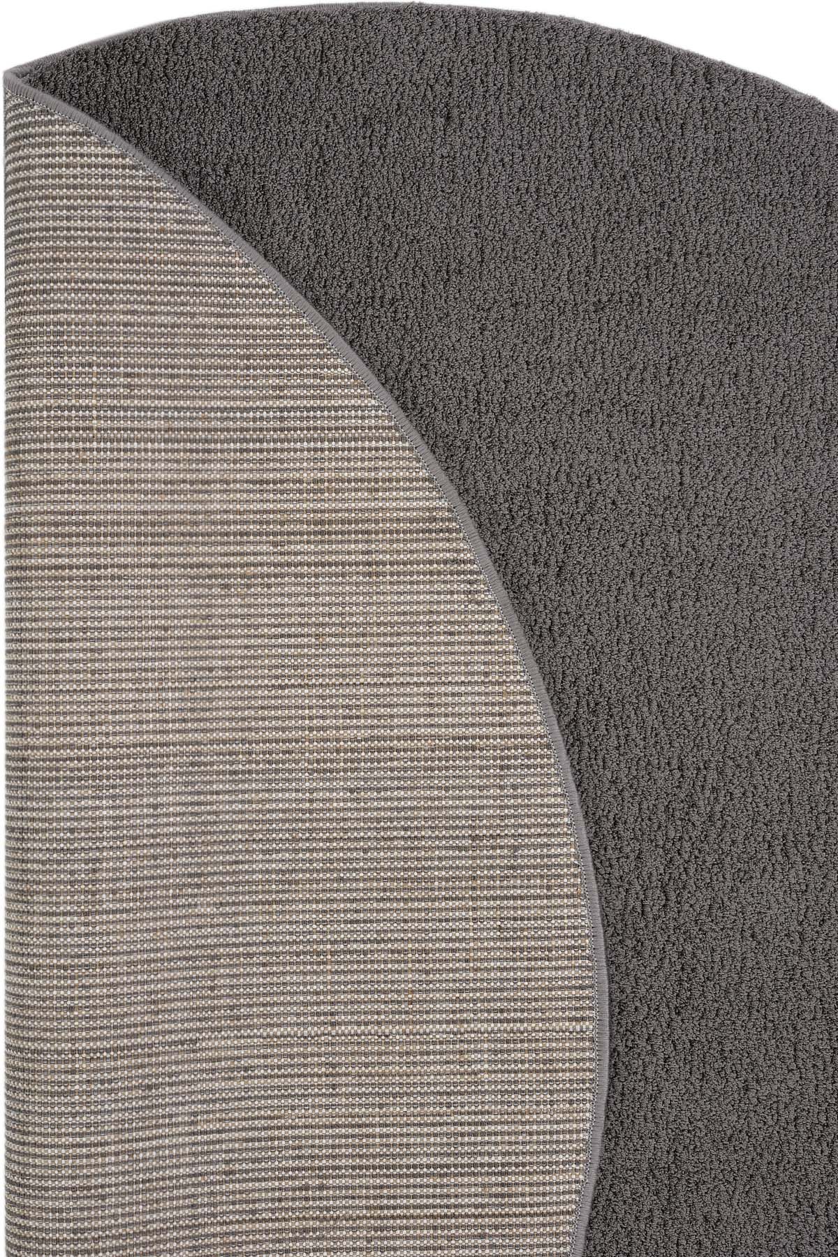 Puffy Yuvarlak Antrasit Tuft Halı | Sisalart - Sisal Halı