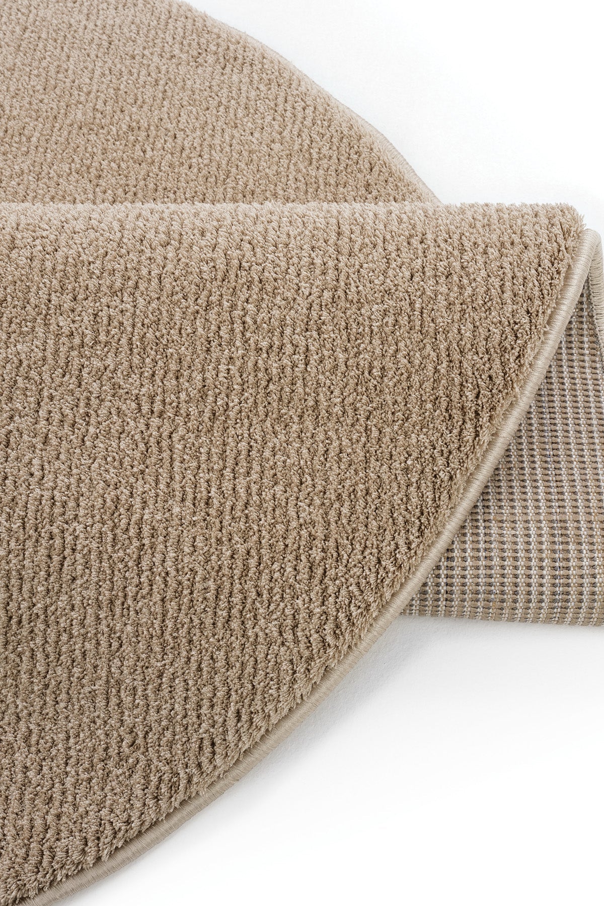 Puffy Yuvarlak Koyu Bej Tuft Halı | Sisalart - Sisal Halı