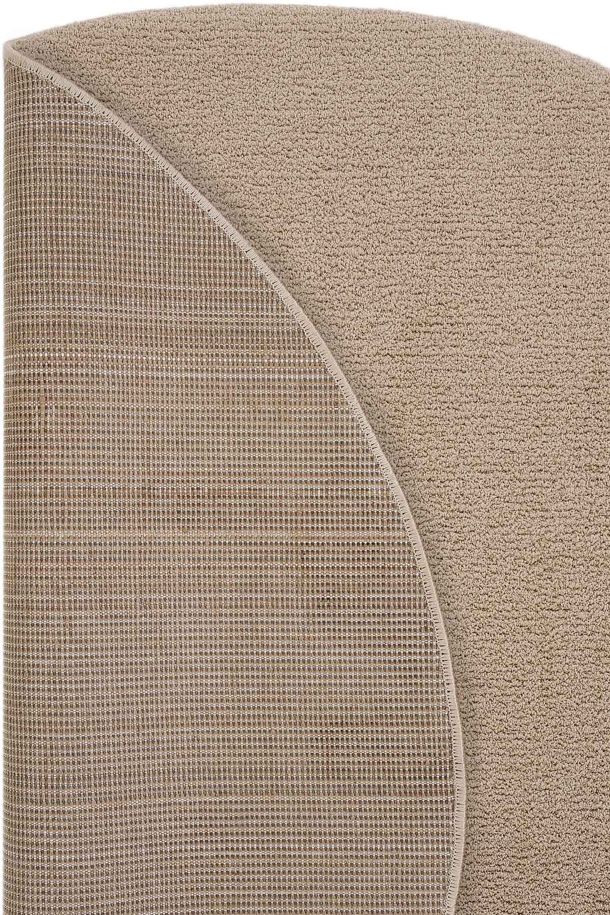 Puffy Yuvarlak Koyu Bej Tuft Halı | Sisalart - Sisal Halı