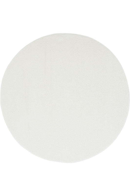 Puffy Yuvarlak Krem Tuft Halı | Sisalart - Sisal Halı