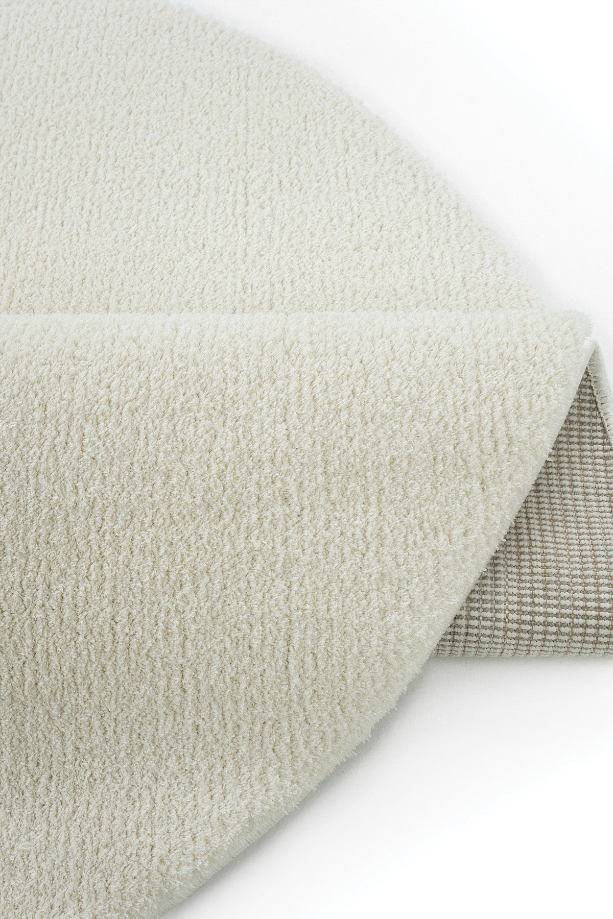 Puffy Yuvarlak Krem Tuft Halı | Sisalart - Sisal Halı