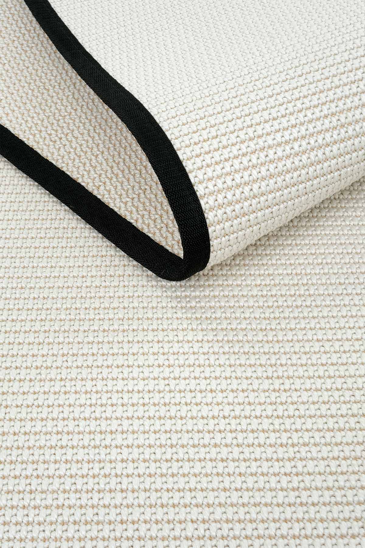 Riga Siyah Biye Bordürlü Sisal Halı | Sisalart - Sisal Halı