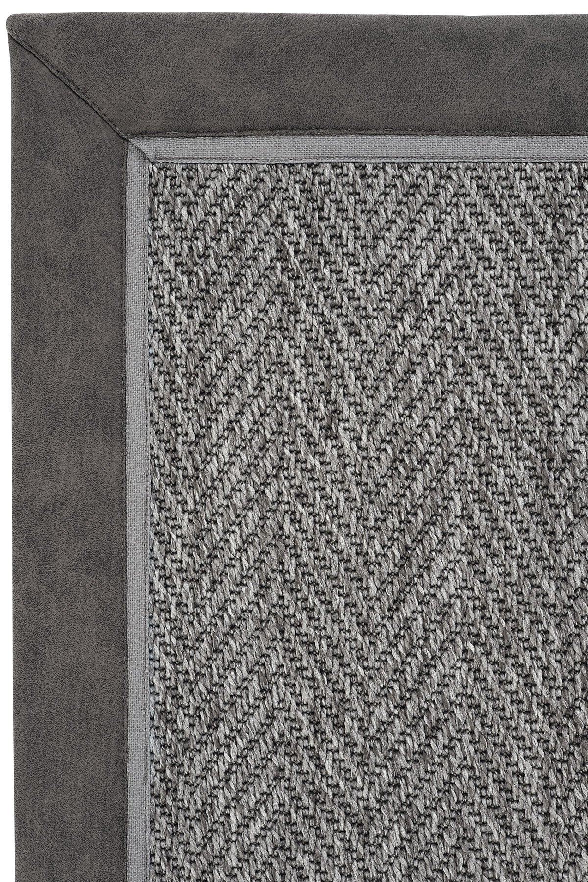 Sisalart Basel Deri Çift Bordür Sisal Halı - Sisal Halı