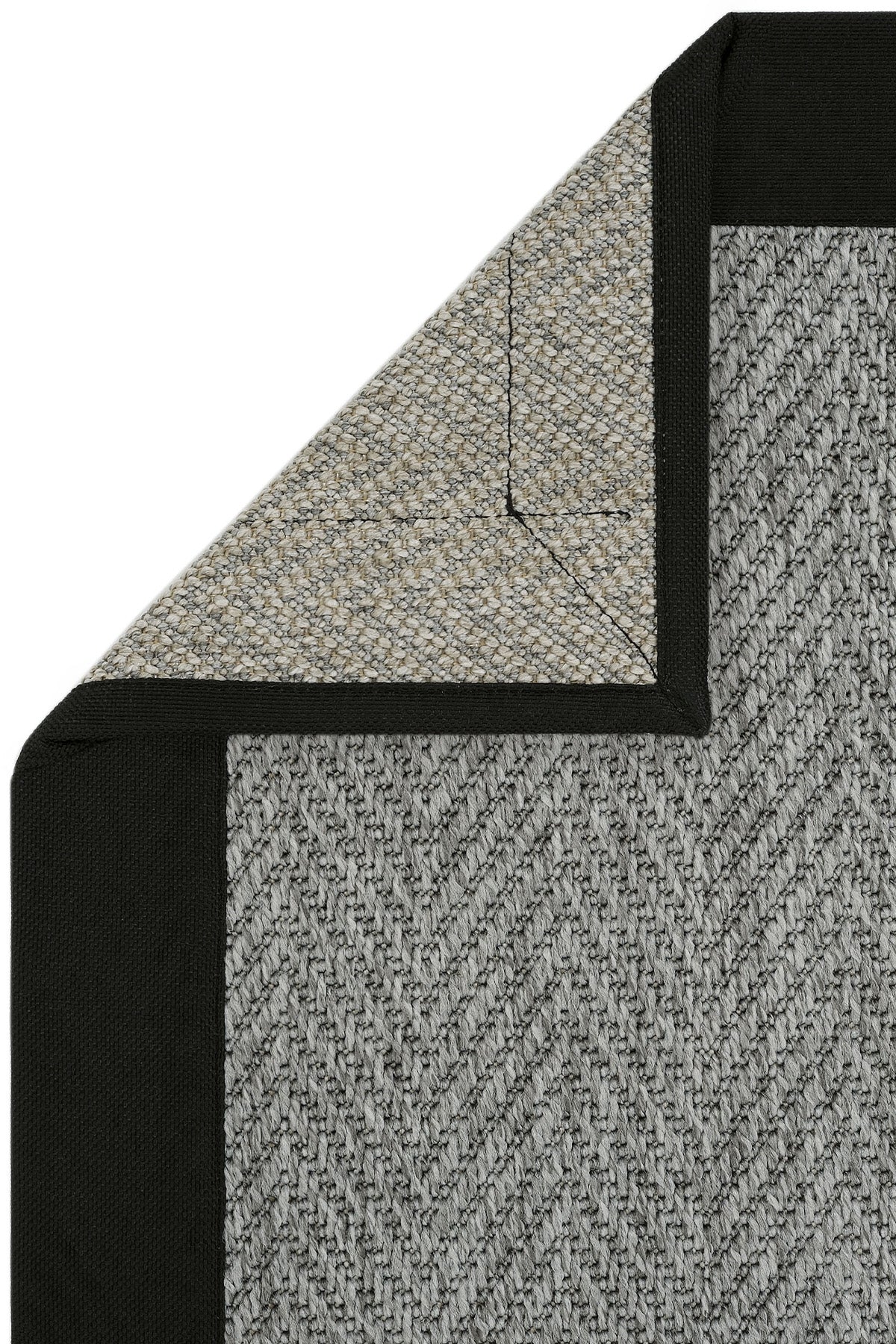 Sisalart Basel Siyah Keten Sisal Halı - Sisal Halı