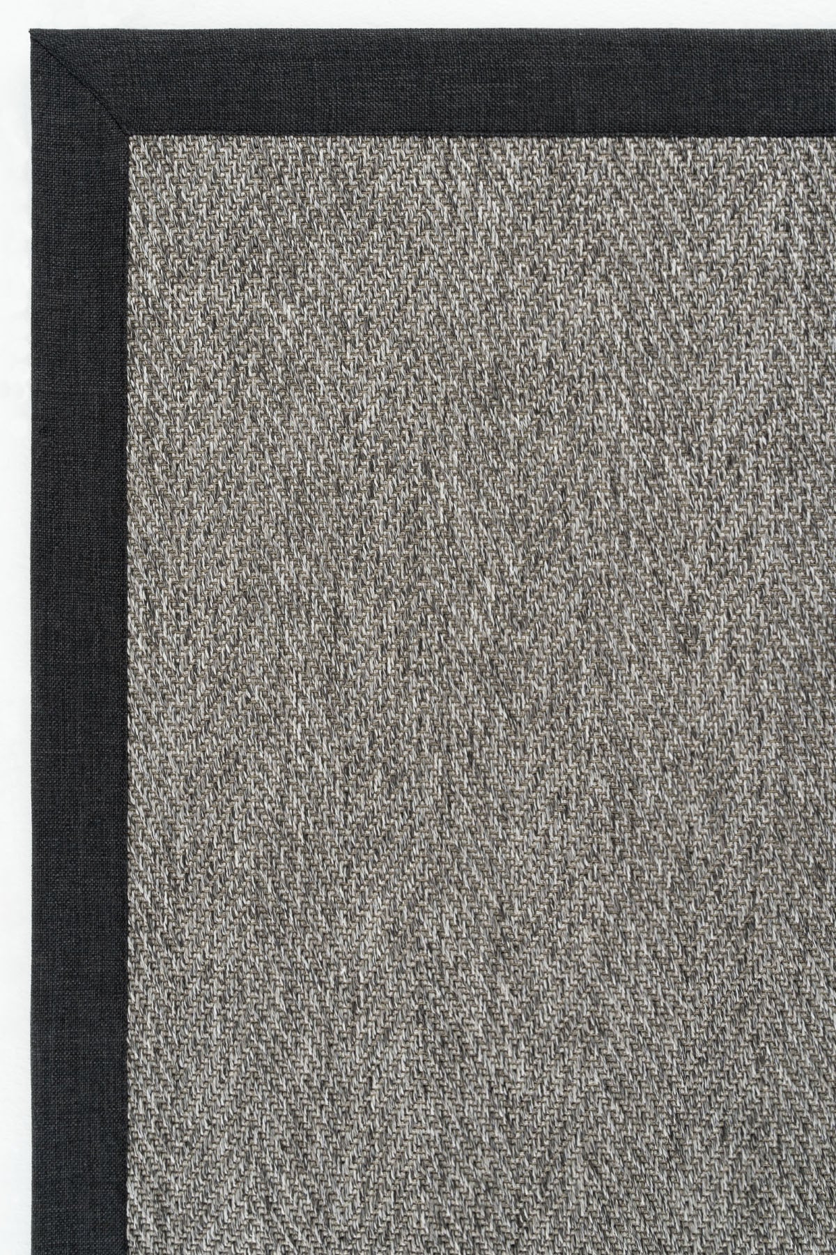 Sisalart Berlin Antrasit Keten Bordür Sisal Halı - Sisal Halı