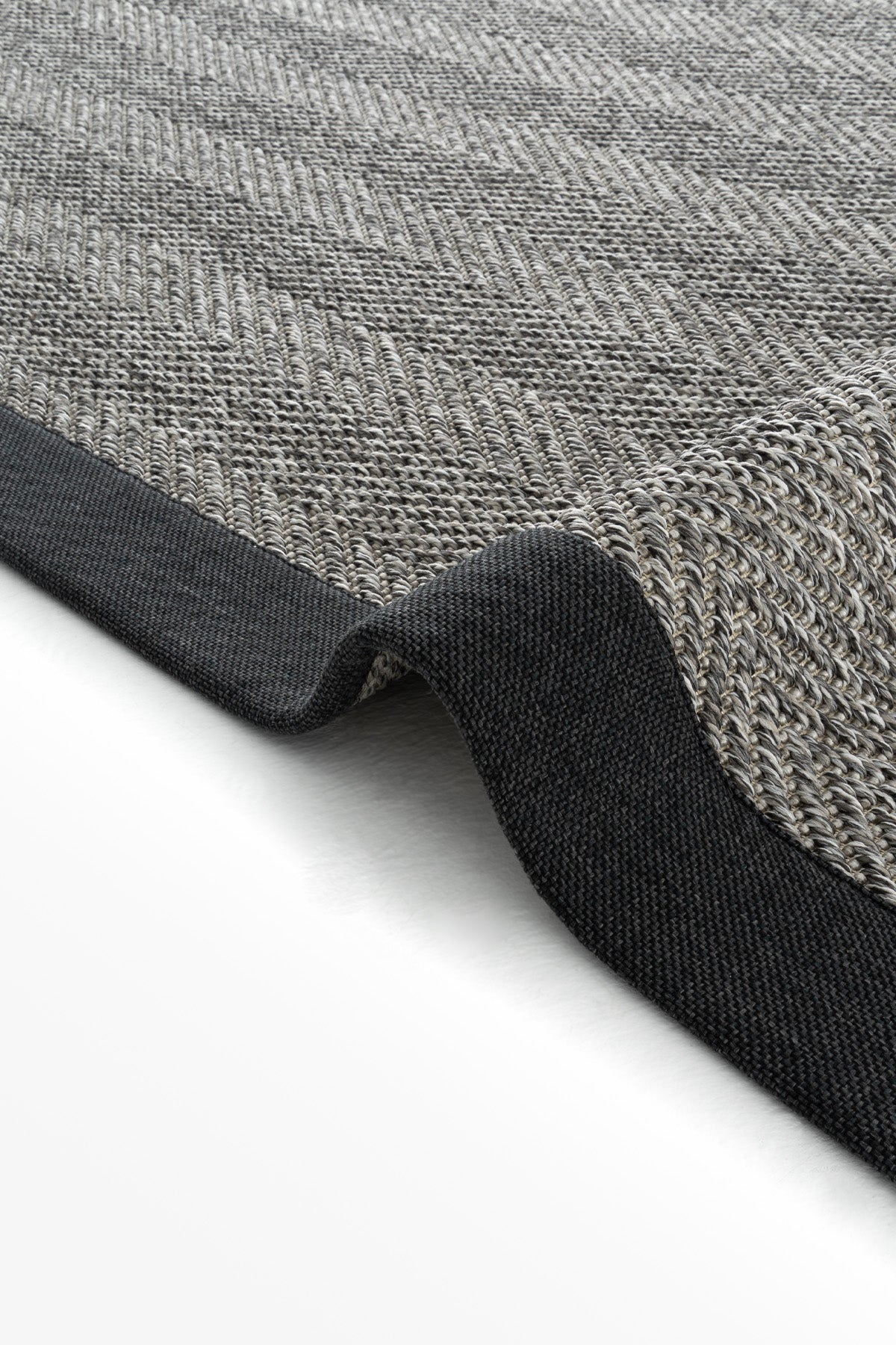 Sisalart Berlin Antrasit Keten Bordür Sisal Halı - Sisal Halı