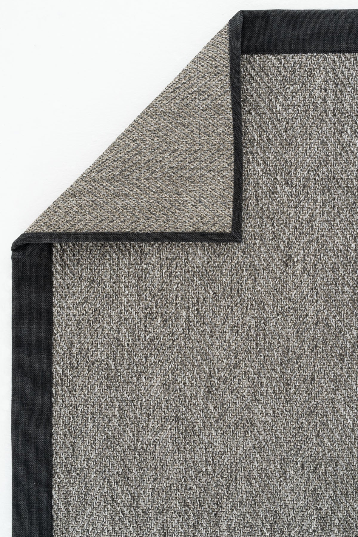 Sisalart Berlin Antrasit Keten Bordür Sisal Halı - Sisal Halı