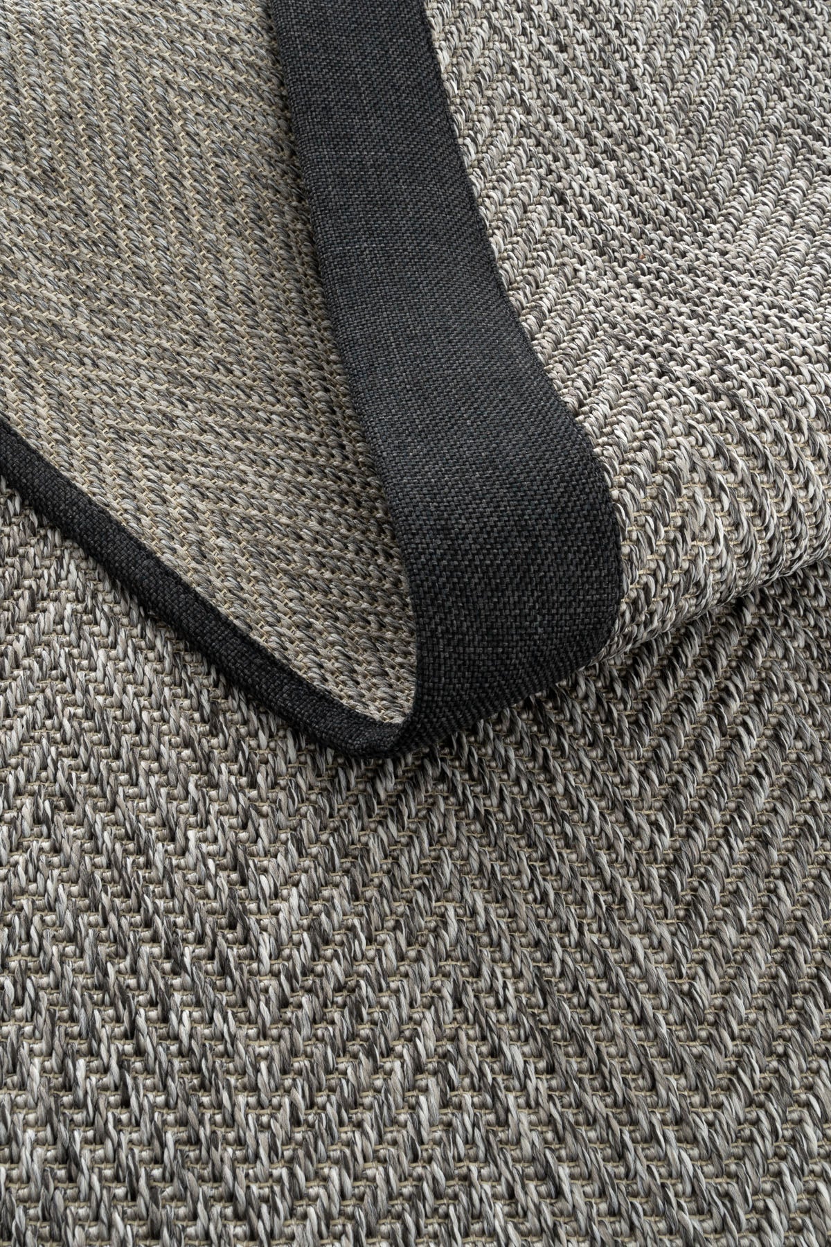 Sisalart Berlin Antrasit Keten Bordür Sisal Halı - Sisal Halı