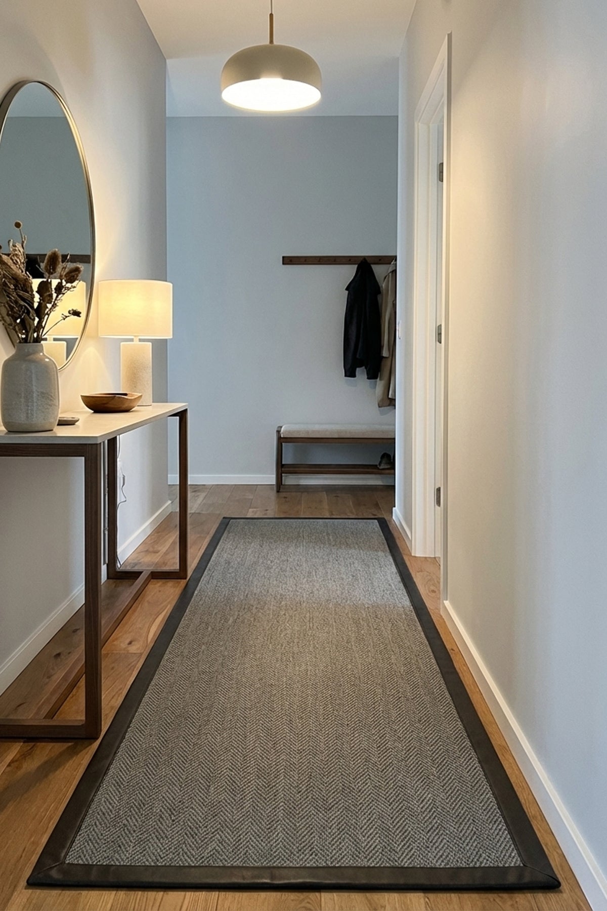 Sisalart Berlin Deri Bordür Sisal Halı - Sisal Halı