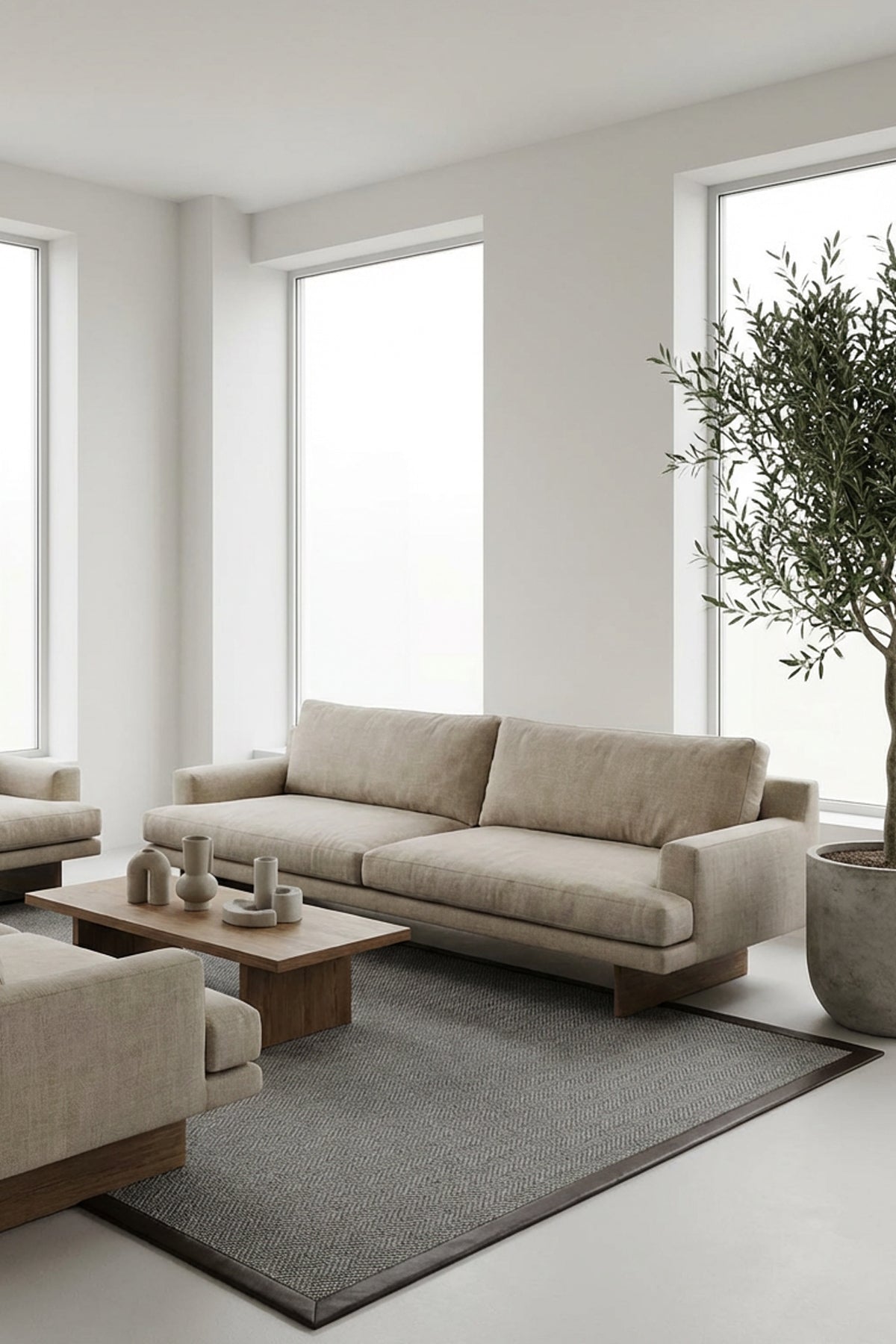 Sisalart Berlin Deri Bordür Sisal Halı - Sisal Halı