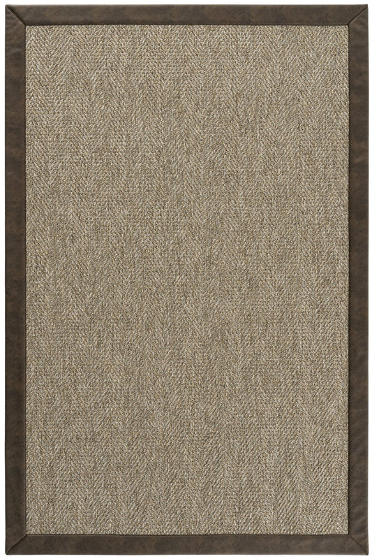 Sisalart Boston Deri Medusa Bordür Sisal Halı - Sisal Halı