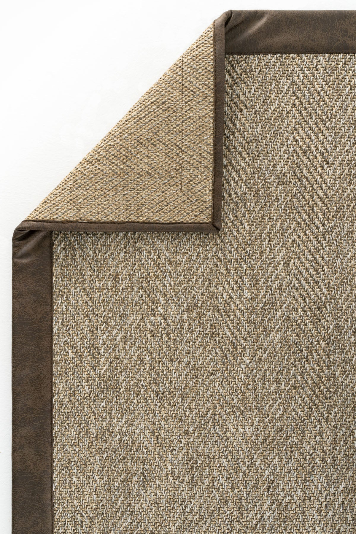 Sisalart Boston Deri Medusa Bordür Sisal Halı - Sisal Halı