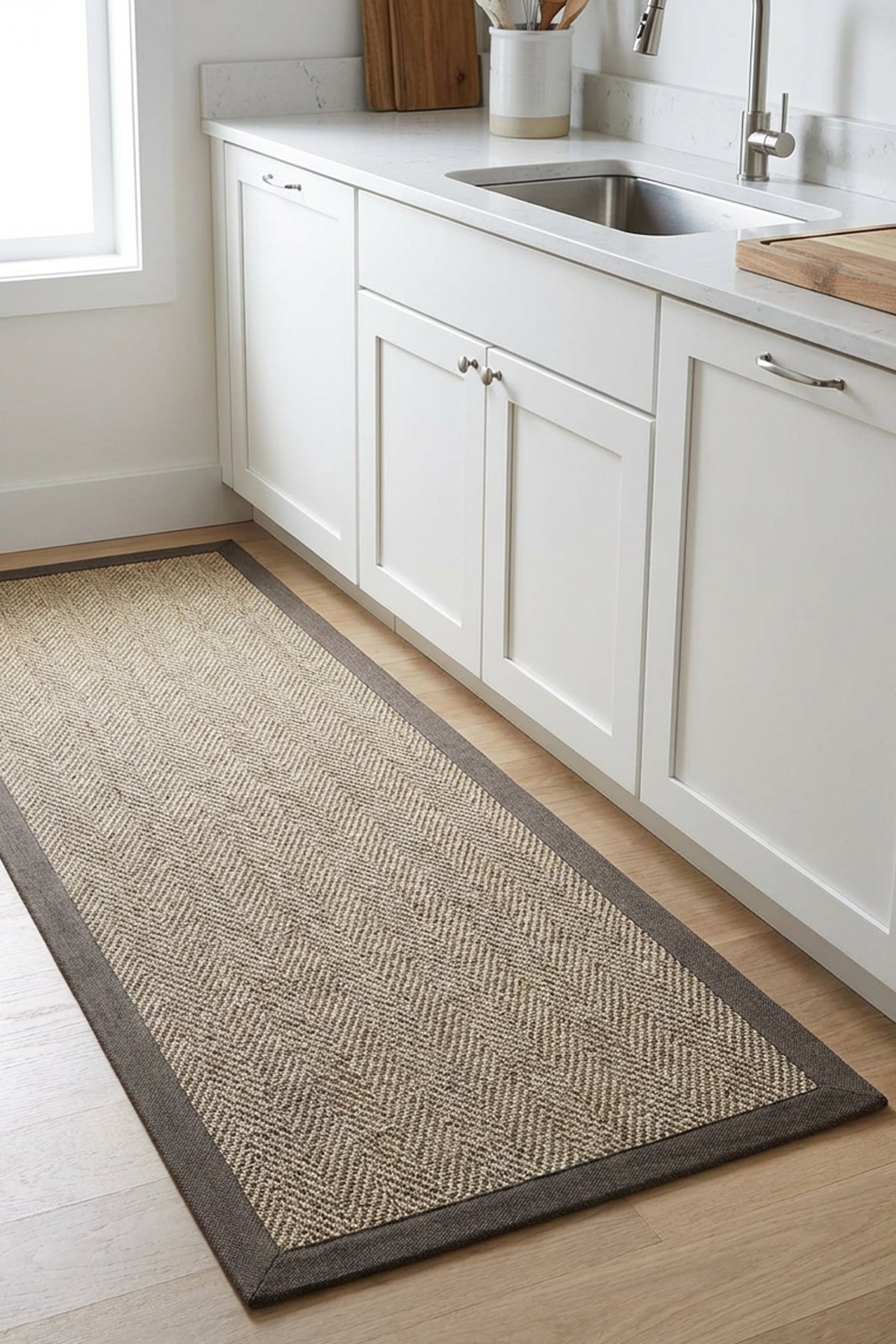 Sisalart Boston Keten Monterey Bordür Sisal Halı - Sisal Halı