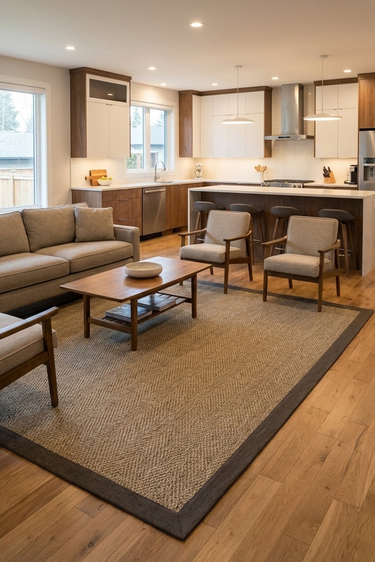 Sisalart Boston Keten Monterey Bordür Sisal Halı - Sisal Halı