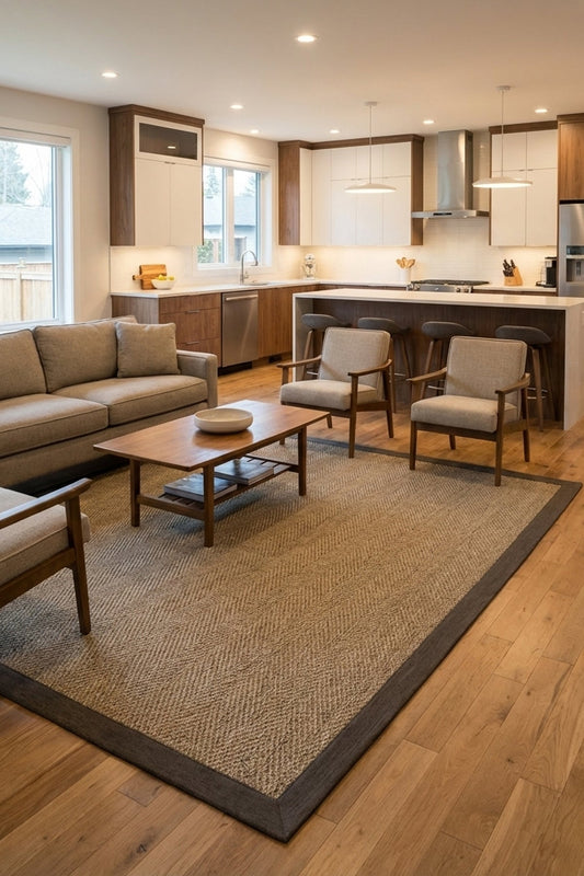 Sisalart Boston Keten Monterey Bordür Sisal Halı - Sisal Halı