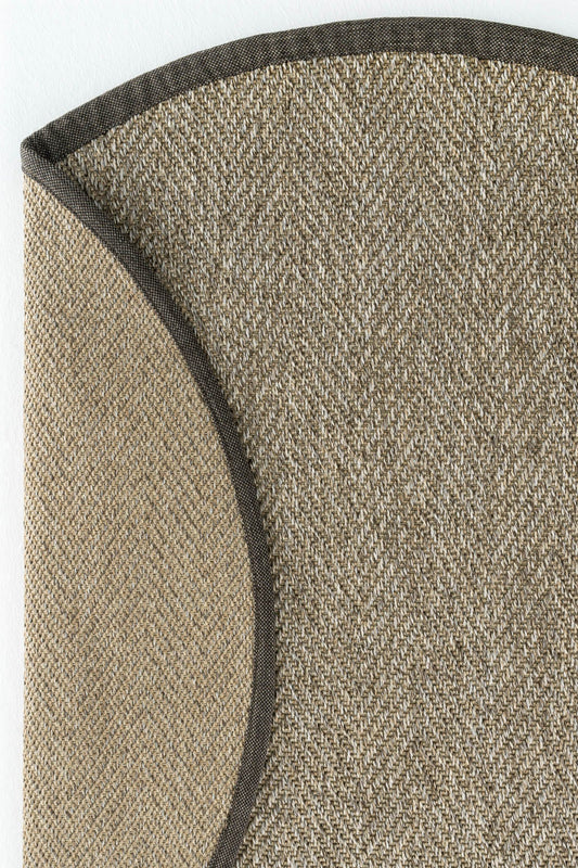 Sisalart Boston Keten Monterey Bordür Yuvarlak Sisal Halı - Sisal Halı