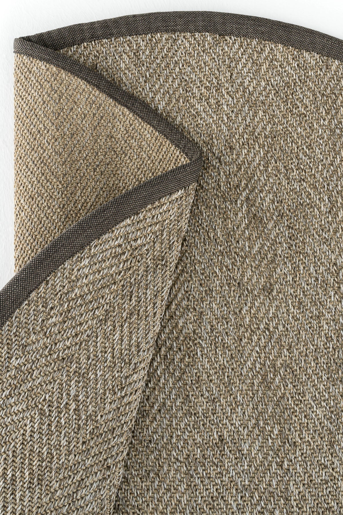 Sisalart Boston Keten Monterey Bordür Yuvarlak Sisal Halı - Sisal Halı