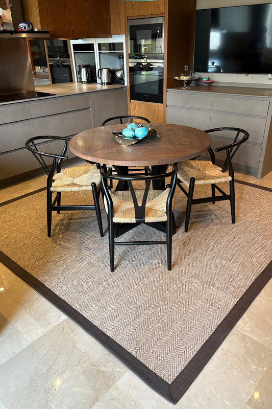 Sisalart Boston Keten Monterey Bordür Sisal Halı