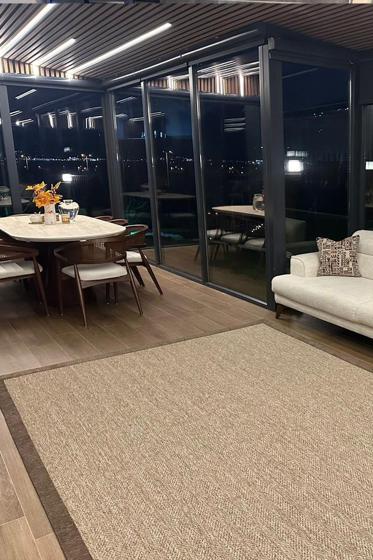 Sisalart Boston Keten Napoli Bordür Sisal Halı