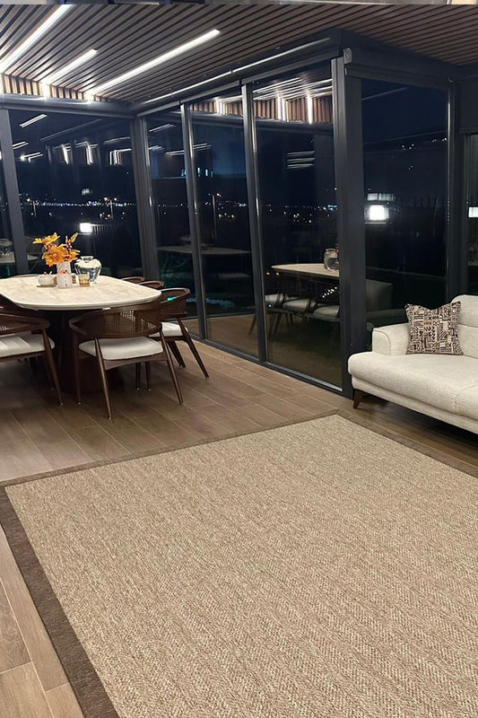 Sisalart Boston Keten Napoli Bordür Sisal Halı