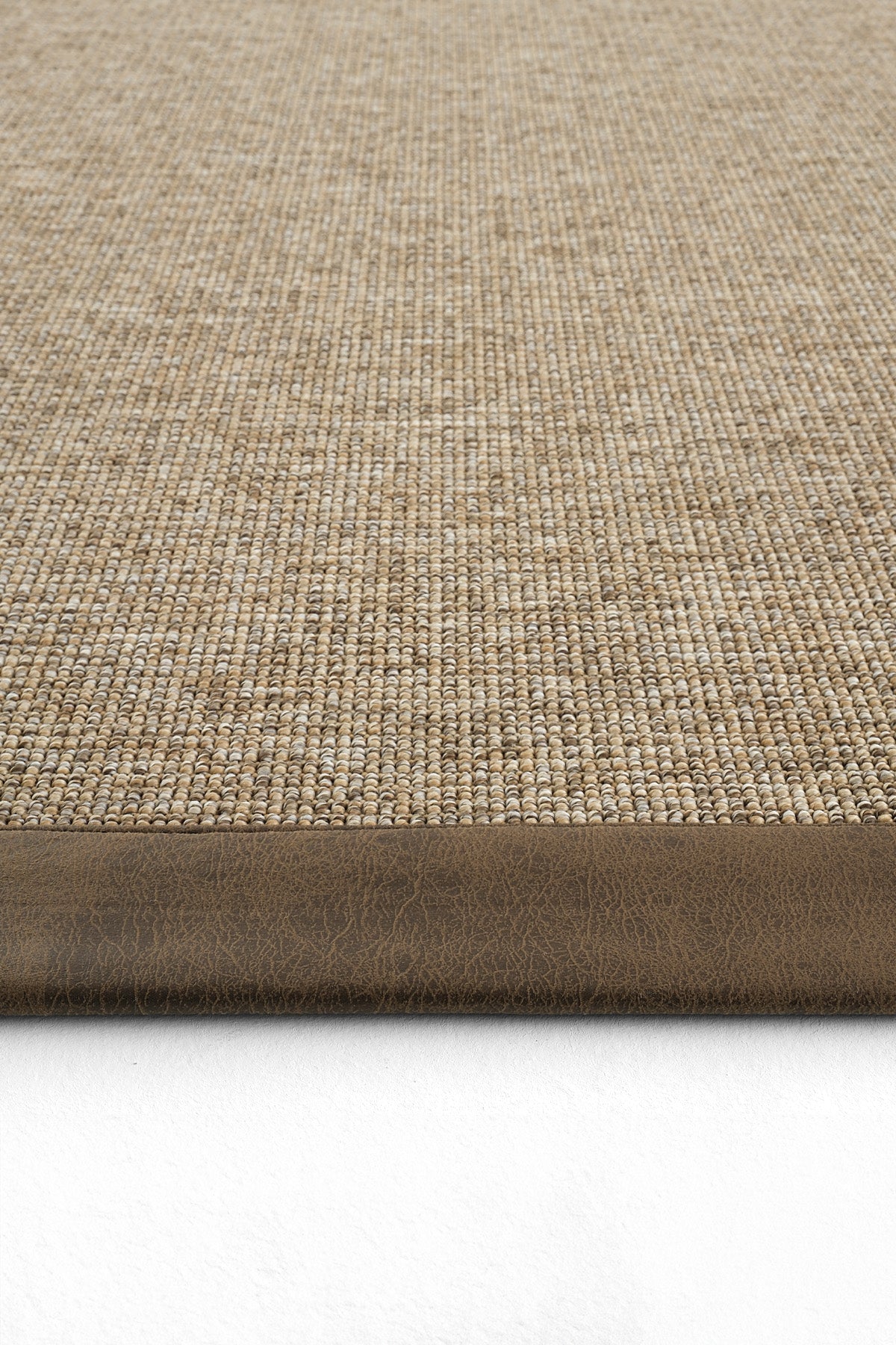 Sisalart Lizbon Deri Medusa Bordür Sisal Halı - Sisal Halı