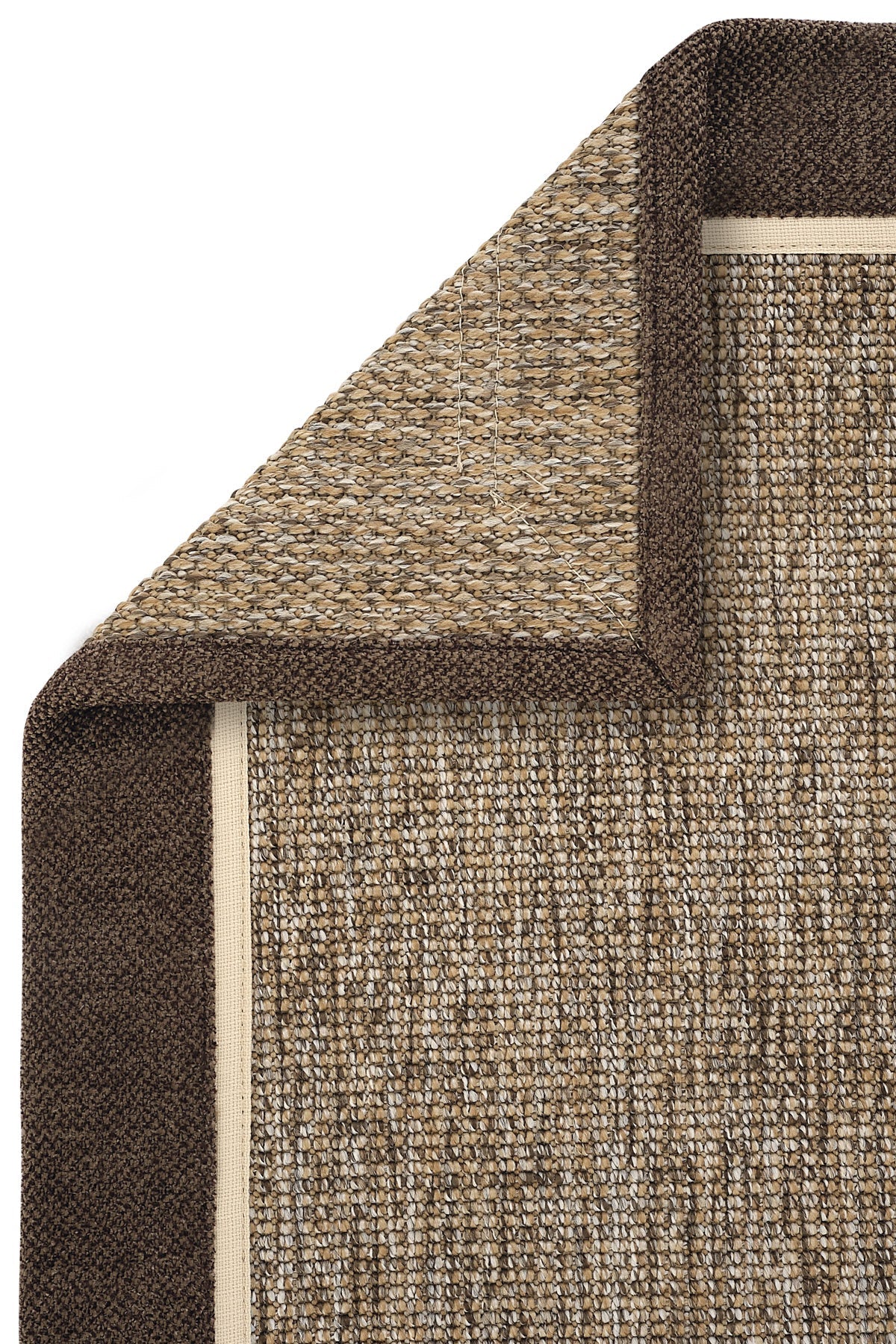 Sisalart Lizbon Keten Napoli Çift Bordür Sisal Halı - Sisal Halı