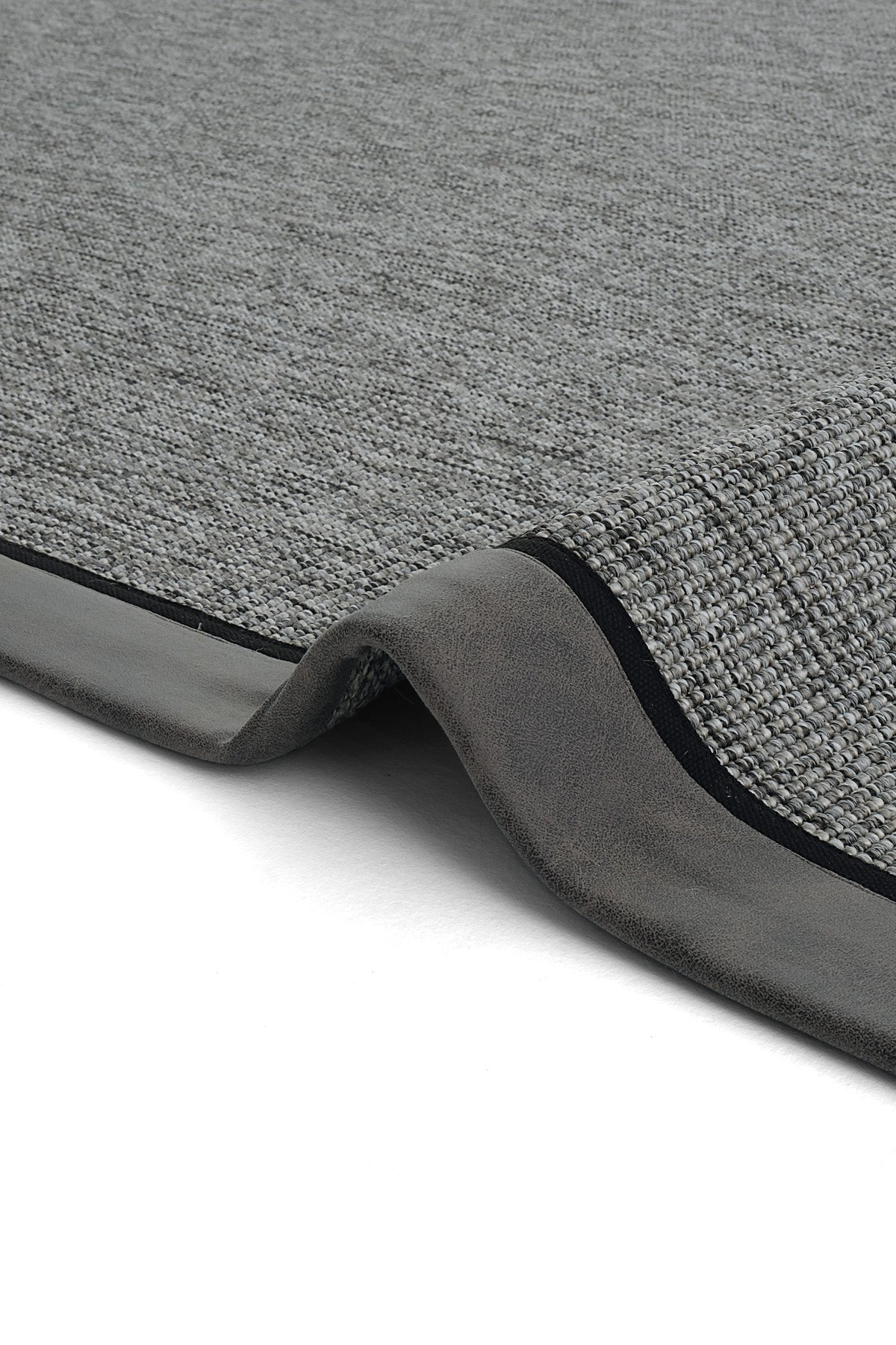 Sisalart Londra Deri Casa Çift Bordür Sisal Halı - Sisal Halı