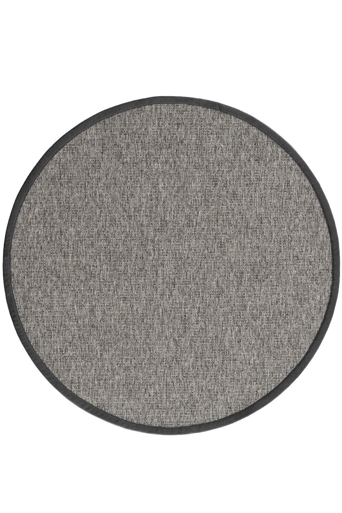 Sisalart Londra Deri Medusa Bordür Yuvarlak Sisal Halı - Sisal Halı