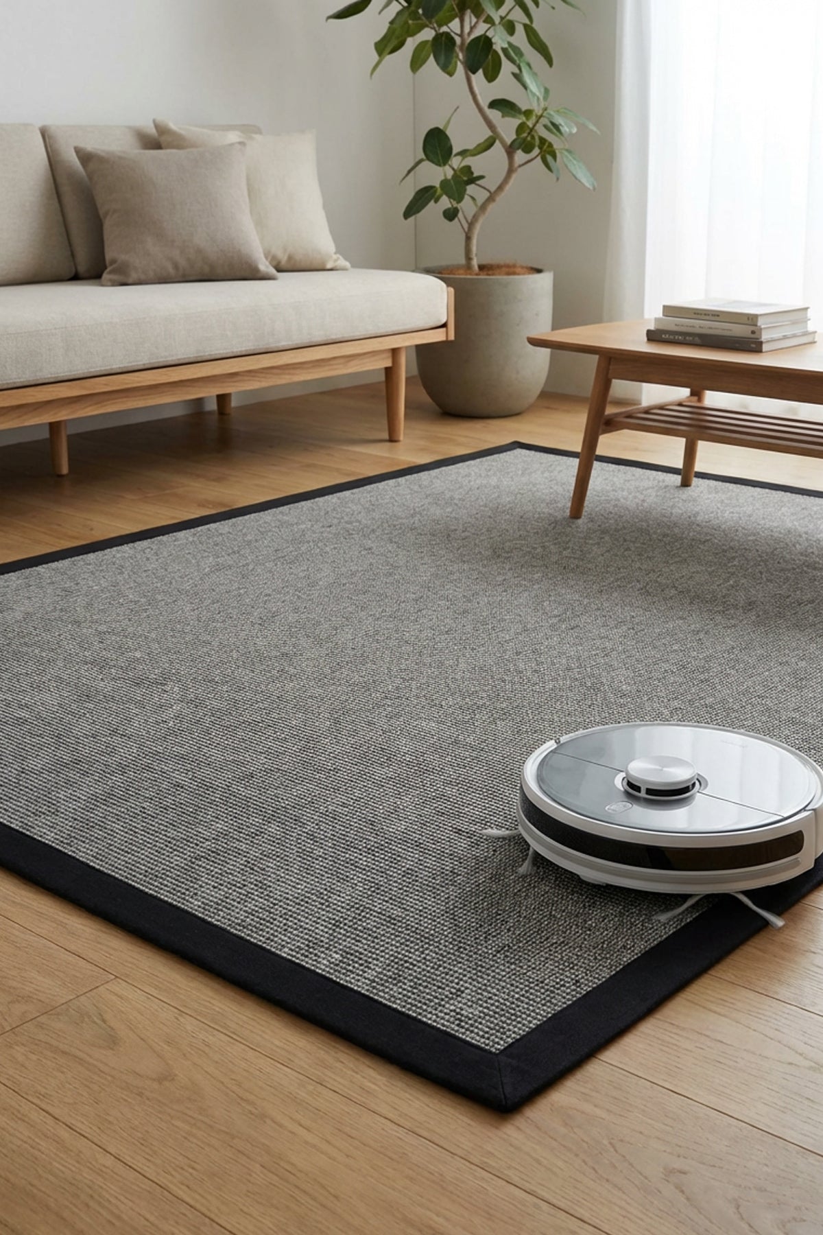 Sisalart Londra Keten Monterey Bordür Sisal Halı - Sisal Halı