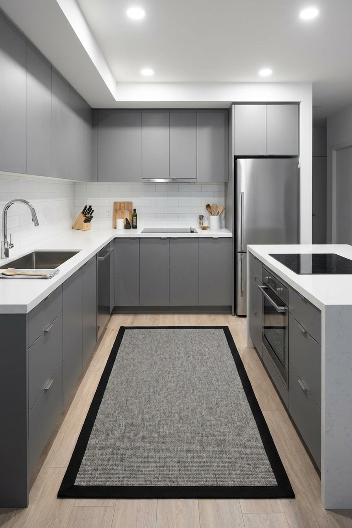 Sisalart Londra Keten Monterey Bordür Sisal Halı - Sisal Halı