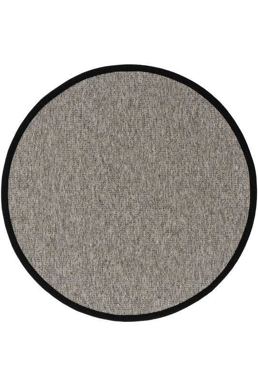 Sisalart Londra Keten Monterey Bordür Yuvarlak Sisal Halı - Sisal Halı